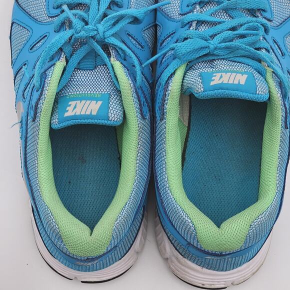 Nike Revolution 2 GS Shoes Sz 7Y kids 8.5 womens 555090 405 Blue Green - Picture 4 of 8